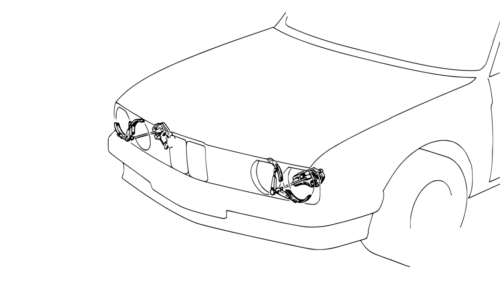 BMW E30 Headlight Wipers