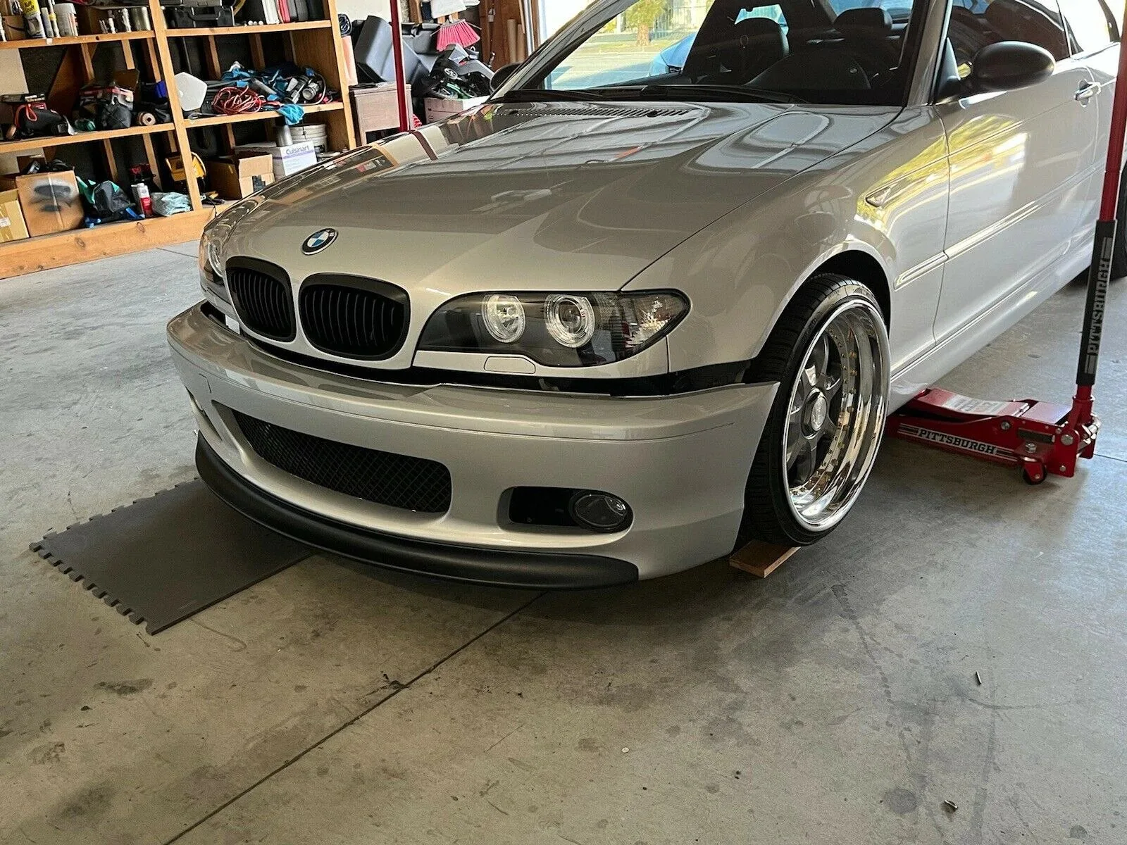 BMW E46 MTech II front spoiler lip M sport ABS Plastic (Fits Sedan, Coupe, Touring, Cabrio )