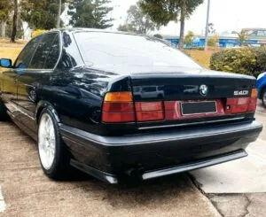 BMW E34 rear lip MTechnic spoiler bumper Sedan Touring splitter ABS Plastic