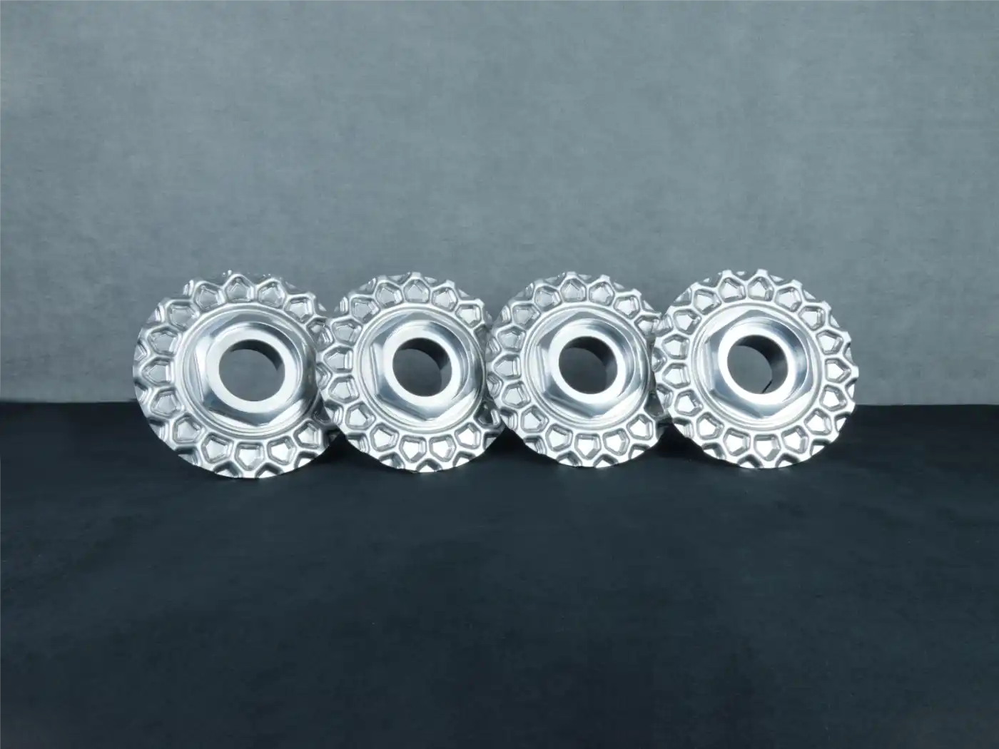 BBS RC090 / RC Series Wheels Aftermarket Aluminum Center Caps – Waffle Style (Set of 4) - Image 2