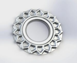 Waffle plate for BMW Style 5 15″ 4×100 wheels (Aluminum)