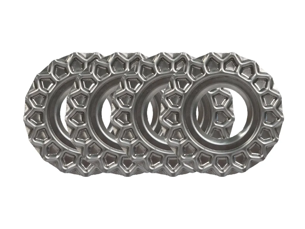 BBS 5x120 17" RC 090 custom wheel hubcap waffle wavy plate aluminum SET of 4 PCS