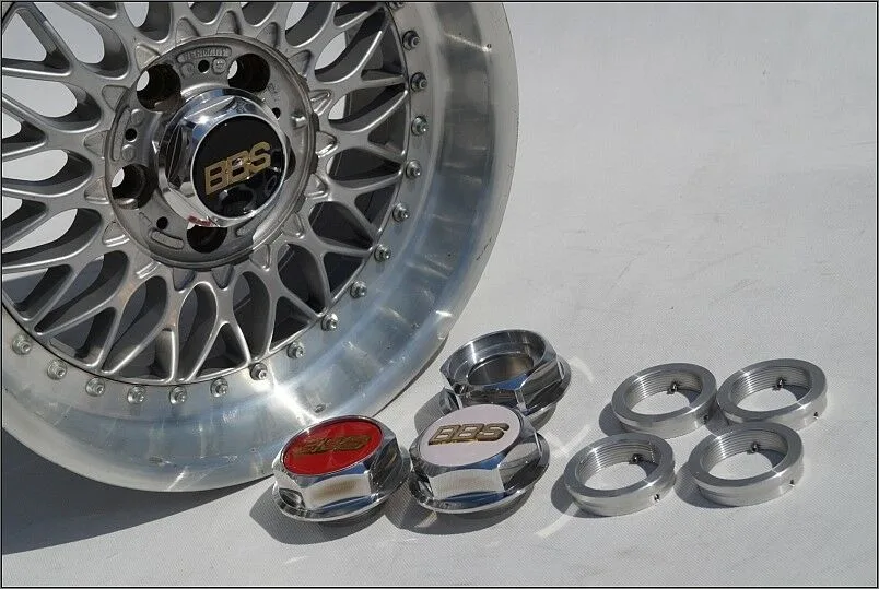 BBS RC 090 062 040 Adaptor + RS Center Caps Hex Nuts 17 18 Inch Bmw Style 5 - Image 4