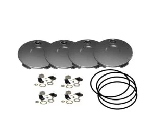 Alpina 17″ 5×120 c83 and c88 center caps set of 4 with all accessories (gaskets, locks, keys etc.)
