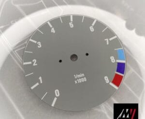 BMW E30 Gray RPM Cluster Face Inspired by the E46 M3 Cluster Design (B03 9000 Gray)
