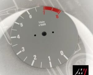 BMW E30 Gray RPM Cluster Face Inspired by the E46 M3 Cluster Design (C05 8000 Gray)