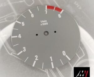 BMW E30 Gray RPM Cluster Face Inspired by the E46 M3 Cluster Design (D04 8000 Gray)