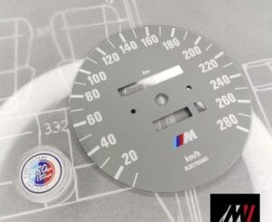 BMW E30 Gray Cluster Face Inspired by the E46 M3 Cluster Design (280Km/h)
