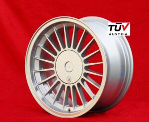 BMW Alpina Style 8x17 ET15 5x120 silver/black M3 E30, 5 E12, E28, E34, 6 E24, 7 E23, E32 (1 Piece)