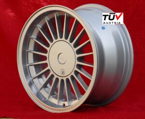 BMW Alpina Style 9x17 ET15 5x120 silver/black 5 E12, E28, E34, 6 E24, 7 E23, E32, E3, E9 (1 Piece)