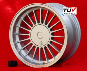 BMW Alpina Style 9x17 ET15 5x120 silver/black M3 E30 E12 E28 E34 E24 E23 E32 E3 E9 (1 Piece)
