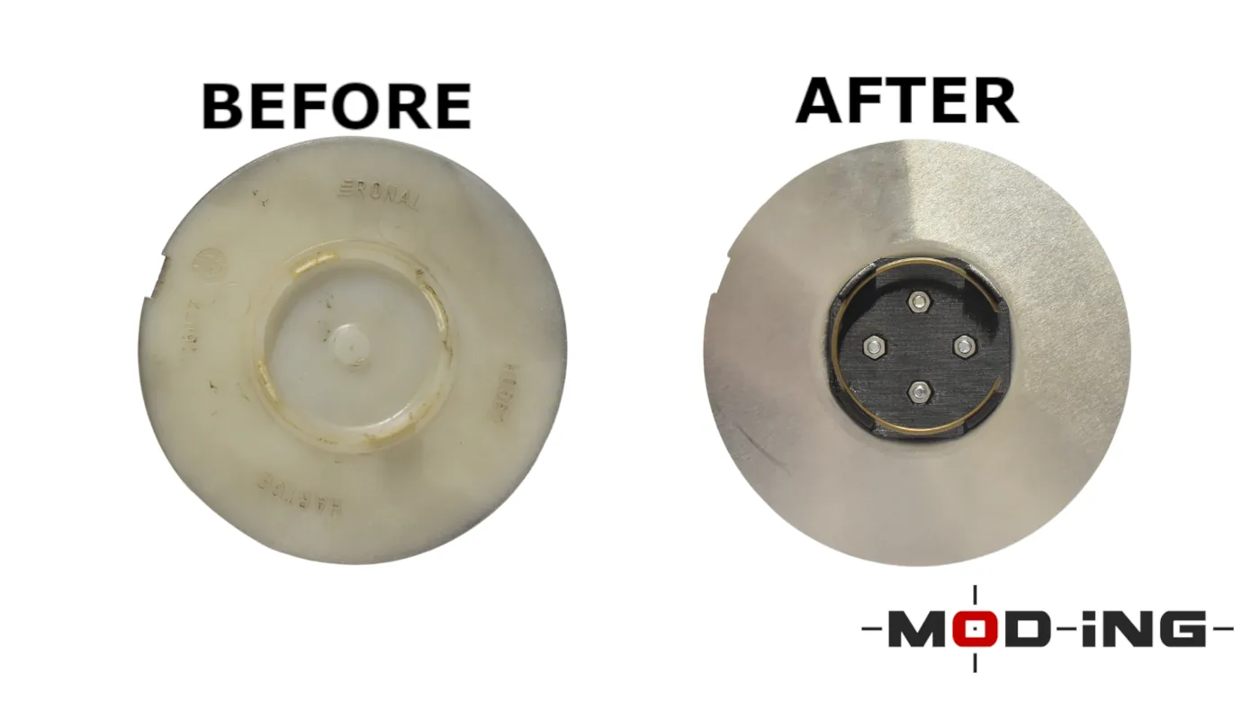 Hartge 16 4×100 center cap – H0562 76077 – aluminum (1pc for one wheel) - Image 5