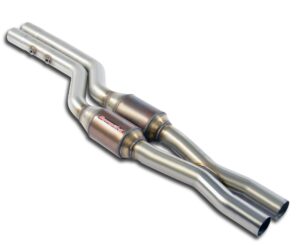 BMW E30 Supersprint Front "X-Pipe" with Metallic catalytic converter right + left 100% Stainless Steel System, 2 x Ø60mm - Full Kit Only (Available on Demand)
