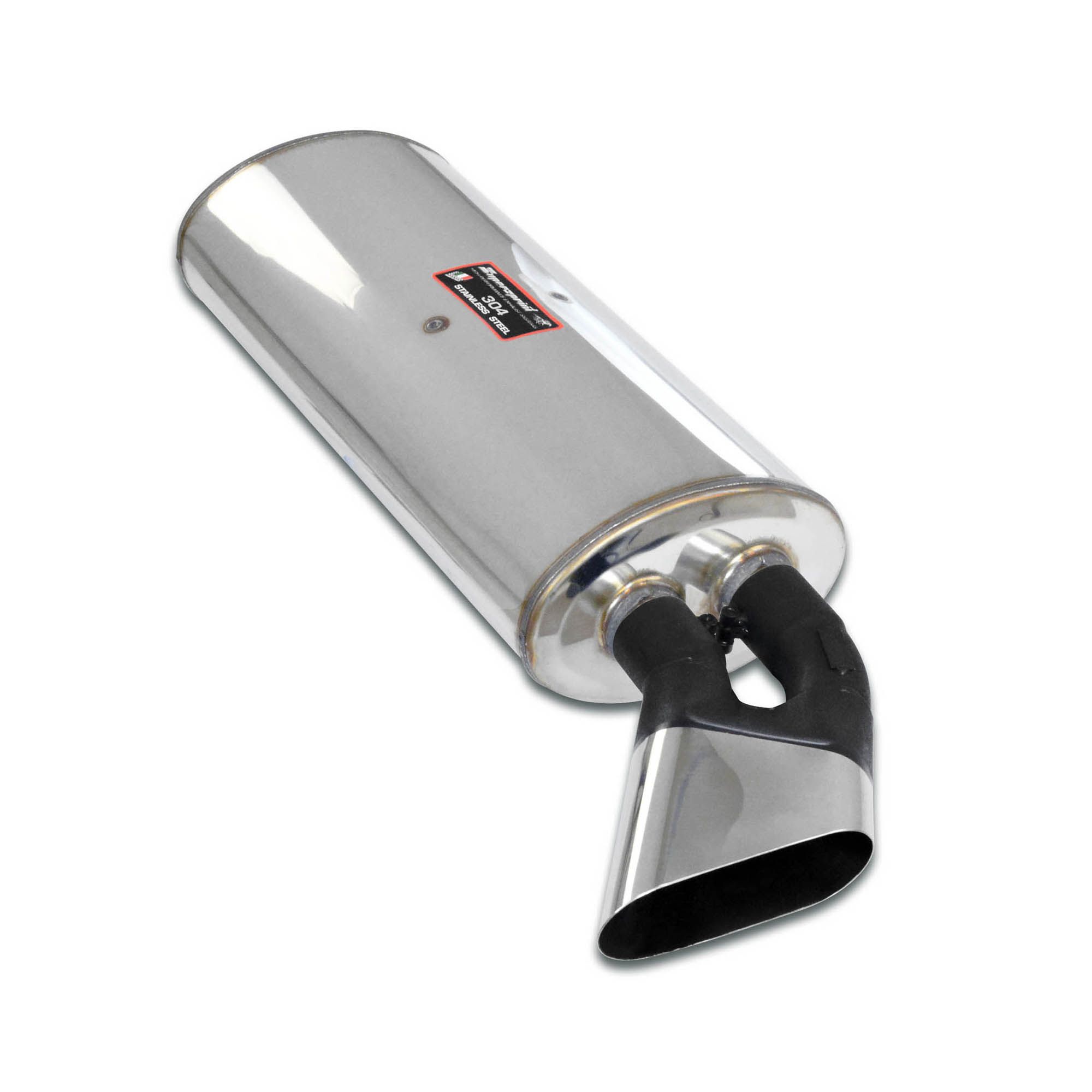 BMW E30 Supersprint Rear Exhaust 140x60 (Angle Exit) 100% Stainless Steel system, 2 x Ø50mm Full Kit Only