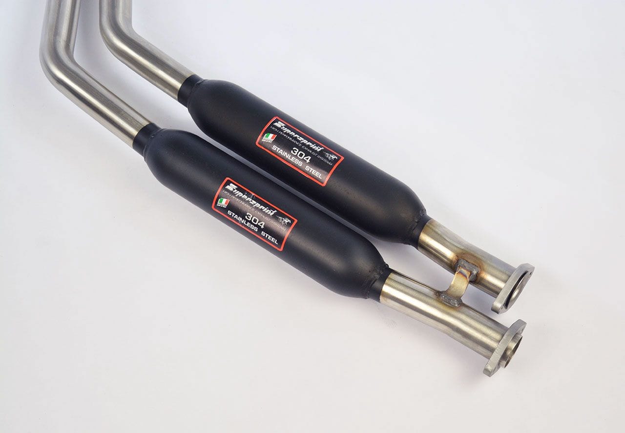 BMW E30 Supersprint Resonator + Front "X-Pipe" 100% Stainless Steel System, 2 x Ø45mm - Image 2