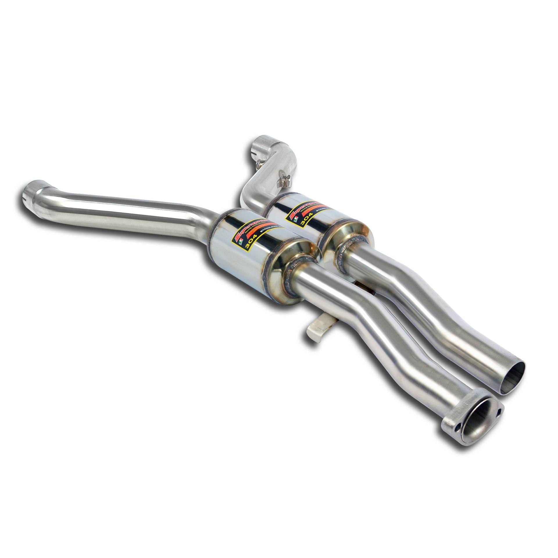 BMW E36 Supersprint Front Exhaust Right - Left 100% Stainless Steel System, 2 x Ø63,5mm -> 2 x Ø60mm