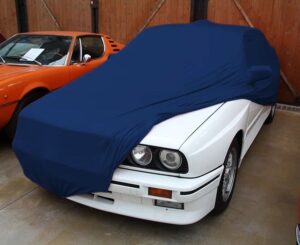 BMW E30 Full Garage Cover Mikrokontur® Blue with Mirror Pockets for (3 Series) Year 82-90