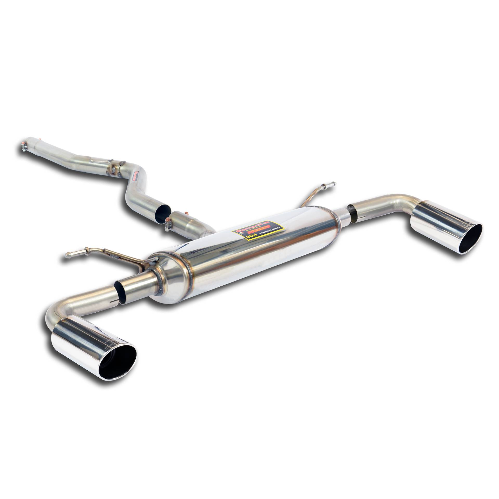 SuperSprint Connecting pipe + rear exhaust Right O90 - Left O90 for BMW 1 Series BMW F20 / F21 LCI 2014 - BMW F20 / F21 LCI 114d (B37 Engine - 95 Hp) 2015