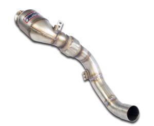 BMW M X Models BMW F95 X5 M BMW F95 X5 M X-Drive 4.4i V8 (S63M - 600 Hp) 2020 - 2022 SuperSprint Turbo downpipe kit +  Metallic catalytic RightAccepts the stock "Cat.-Back" system