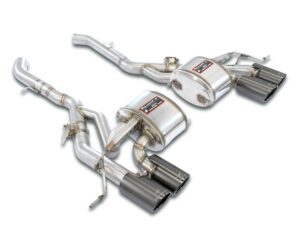 BMW M3 BMW G80 M3 BMW G80 M3 / G80 M3 xDrive (S58 - 480 Hp - models with OPF) 2021 SuperSprint Rear exhaust right OO100 - left OO100 "Gun Metal Grey", with valves