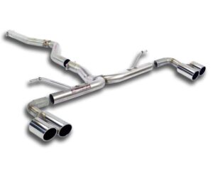 BMW 3 Series BMW F30 / F31 2012 - 2015 BMW F30 / F31 (Sedan-Touring) 316d (N47 116 Hp) 2012 - 2015 SuperSprint Connecting pipe + rear pipe Right OO80 - Left OO80(Muffler delete)