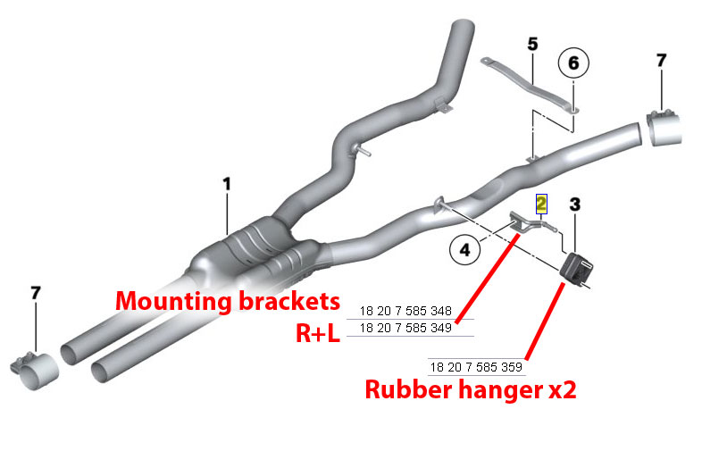 SuperSprint Centre pipes kit Right - Left for BMW 5 Series BMW F07 GT BMW F07 GT 535d 2009 - Image 2