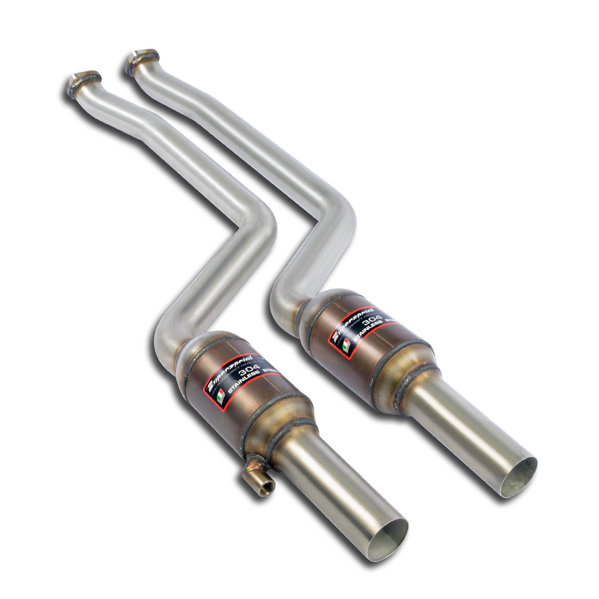 Alpina BMW ALPINA 3 Series (E90 / E91 / E92 / E93) ALPINA B3 (E90) 3.0i Bi-Turbo (360 Hp) 2007 - 2010 SuperSprint Front exhaust with metallic catalytic 100CPSI Right + Left