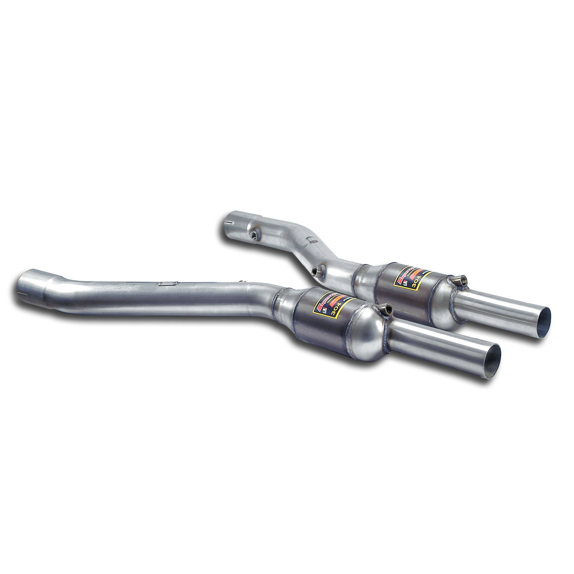 BMW E60 545i V8 N62 (2003–2005) Supersprint Front Exhaust Right - Left With Metallic Catalytic Converter