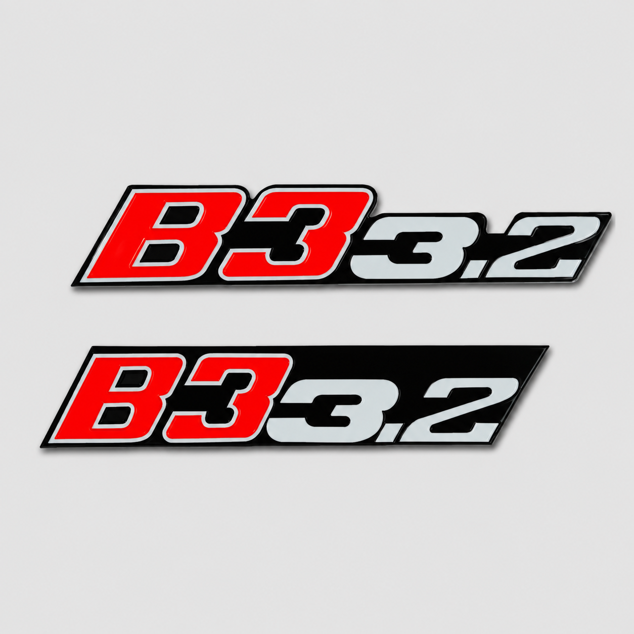 BMW ALPINA B3 3.2 Front & Rear Replica Emblem Badge Set – Stainless Steel