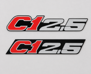 BMW ALPINA C1 2.5 Front & Rear Replica Emblem Badge Set – Stainless Steel