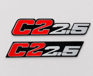 BMW ALPINA C2 2.5 Front & Rear Replica Emblem Badge Set – Stainless Steel