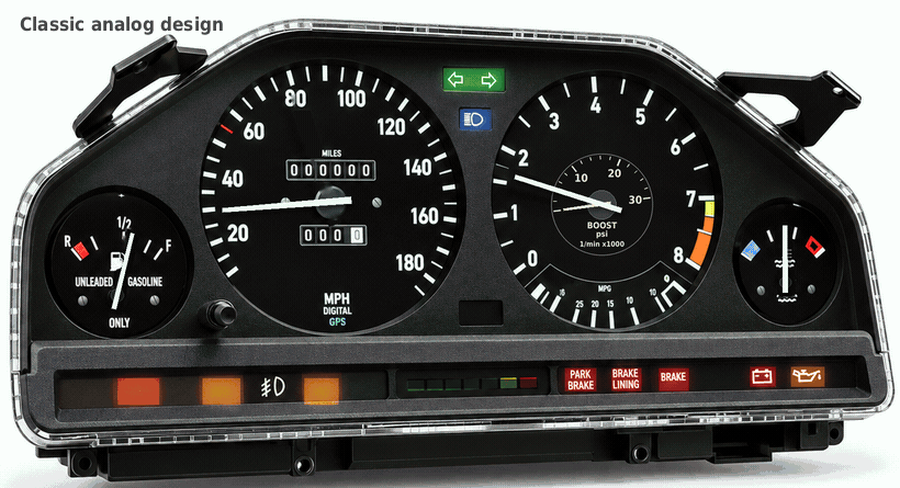 BMW E30 Digital Cluster – Plug & Play Digital Instrument Cluster | Pre-Order